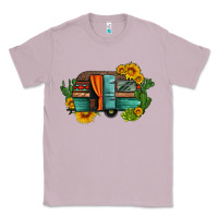 Lilac caravan sunflowers and cactus Classic Tee - Artiststas
