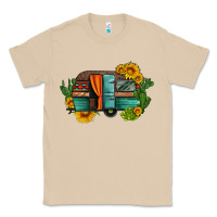 Mushroom caravan sunflowers and cactus Classic Tee - Artiststas