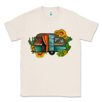 Natural caravan sunflowers and cactus Classic Tee - Artiststas