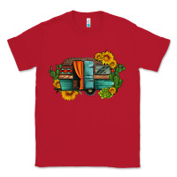 Red caravan sunflowers and cactus Classic Tee - Artiststas
