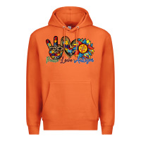 Carrot peace love autism sunflower Premium Hoodie - RacoonDesign