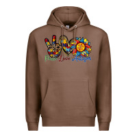 Chestnut peace love autism sunflower Premium Hoodie - RacoonDesign