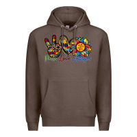 Coffee peace love autism sunflower Premium Hoodie - RacoonDesign