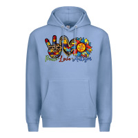 Colony Blue peace love autism sunflower Premium Hoodie - RacoonDesign