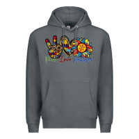 Rock peace love autism sunflower Premium Hoodie - RacoonDesign