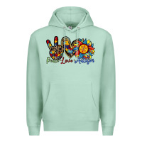 Seafoam peace love autism sunflower Premium Hoodie - RacoonDesign