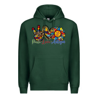 Sports Green peace love autism sunflower Premium Hoodie - RacoonDesign