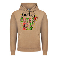 Santas Cutest Elf Vintage Hoodie | Teevron