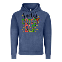 Vintage Denim santas cutest elf Vintage Hoodie - CowhideDigitalArt