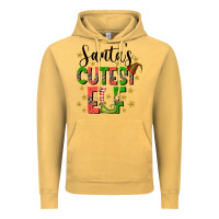 Vintage Mustard santas cutest elf Vintage Hoodie - CowhideDigitalArt