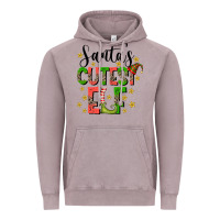 Vintage Zinc santas cutest elf Vintage Hoodie - CowhideDigitalArt