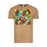 Vintage Camel softball coffee cup and bat with leopard seamless pattern bbs Vintage Tee - BundleAndBundleShop