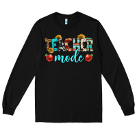 Black teacher mode Long Sleeve Tee - BundleAndBundleShop