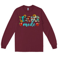 Burgundy teacher mode Long Sleeve Tee - BundleAndBundleShop