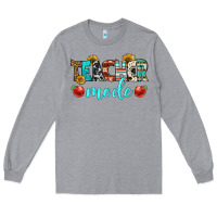 Heather Grey teacher mode Long Sleeve Tee - BundleAndBundleShop