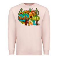 Pale Pink hello fall Premium Sweatshirt - JahusDesignShop