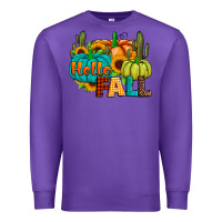 Purple hello fall Premium Sweatshirt - JahusDesignShop