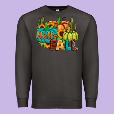 Hello Fall Premium Sweatshirt Designed By Jahusdesignshop