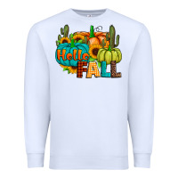 White hello fall Premium Sweatshirt - JahusDesignShop