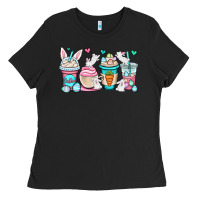 Easter Bunnies Coffee Cups Ladies Tee | Teevron