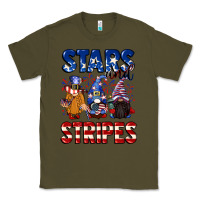 Army Green Stars and stripes gnomes 4th of july Classic Tee - CowGirlArtShop