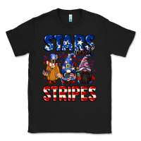 Black Stars and stripes gnomes 4th of july Classic Tee - CowGirlArtShop