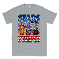 Heather Grey Stars and stripes gnomes 4th of july Classic Tee - CowGirlArtShop