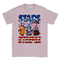 Lilac Stars and stripes gnomes 4th of july Classic Tee - CowGirlArtShop