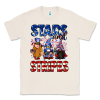 Natural Stars and stripes gnomes 4th of july Classic Tee - CowGirlArtShop