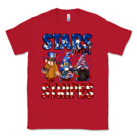 Red Stars and stripes gnomes 4th of july Classic Tee - CowGirlArtShop