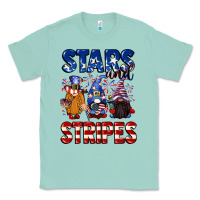 Seafoam Stars and stripes gnomes 4th of july Classic Tee - CowGirlArtShop