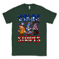 Sports Green Stars and stripes gnomes 4th of july Classic Tee - CowGirlArtShop
