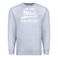 Heather Grey im the oldest i make the rules siblings family Premium Sweatshirt - linhVisuals