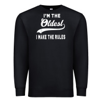 Black im the oldest i make the rules siblings family Premium Sweatshirt - linhVisuals