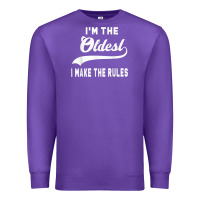 Purple im the oldest i make the rules siblings family Premium Sweatshirt - linhVisuals