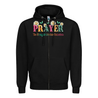 Black prayer the strongest wireless connection Zipper Hoodie - JahusDesignShop