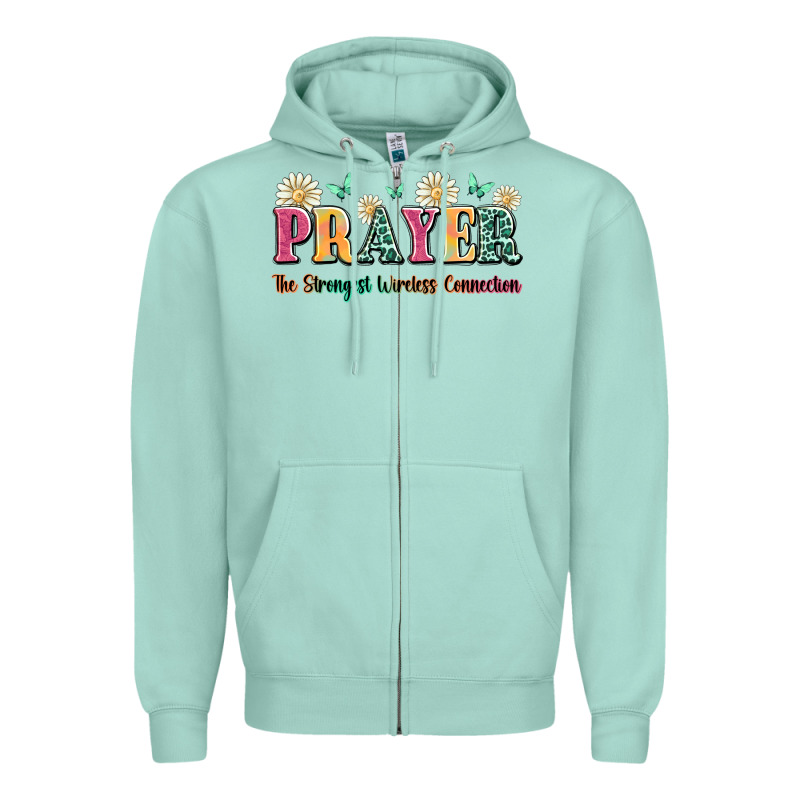 Prayer The Strongest Wireless Connection Zipper Hoodie by JahusDesignShop | Teevron