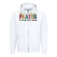 White prayer the strongest wireless connection Zipper Hoodie - JahusDesignShop