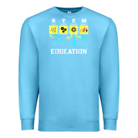 Ocean Blue stem education science tech engineering maths Premium Sweatshirt - linhVisuals