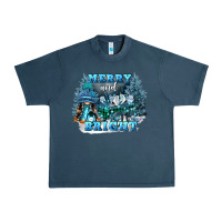 Midnight Navy merry and bright Urban Heavy Tee - FaDigitalArtStudio