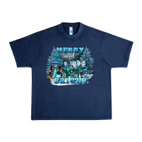 Navy merry and bright Urban Heavy Tee - FaDigitalArtStudio