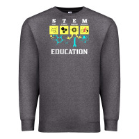 Charcoal Heather stem education science tech engineering maths Premium Sweatshirt - linhVisuals