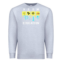 Heather Grey stem education science tech engineering maths Premium Sweatshirt - linhVisuals