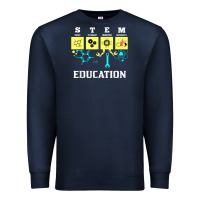 Navy stem education science tech engineering maths Premium Sweatshirt - linhVisuals