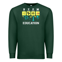 Sports Green stem education science tech engineering maths Premium Sweatshirt - linhVisuals