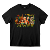 Black i think i love fall most of all Heavy Core Tee - CowGirlArtShop
