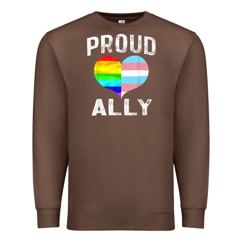 Proud Ally Lgbt Rainbow Heart Gay Pride Month Premium Sweatshirt by linhVisuals | Teevron