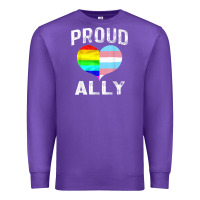 Purple proud ally lgbt rainbow heart gay pride month Premium Sweatshirt - linhVisuals