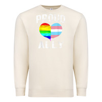 Sandshell proud ally lgbt rainbow heart gay pride month Premium Sweatshirt - linhVisuals