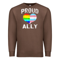 Chestnut proud ally lgbt rainbow heart gay pride month Premium Sweatshirt - linhVisuals